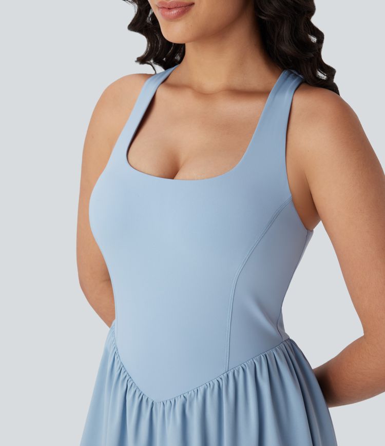 breezeful corset 2-in-1 pocket mini quick dry flowy pickleball active dress-langere lengte