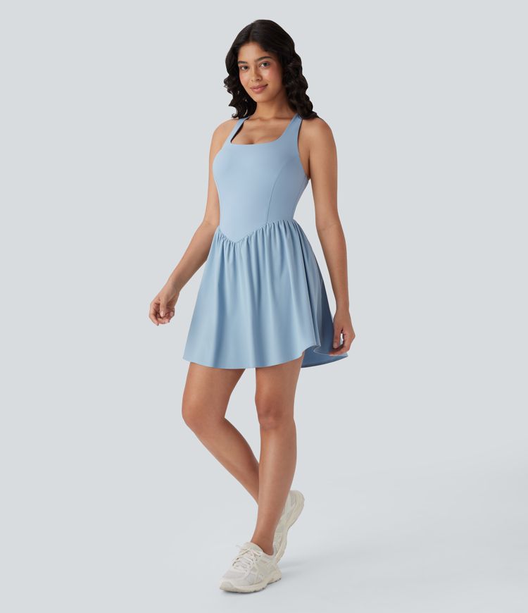 breezeful corset 2-in-1 pocket mini quick dry flowy pickleball active dress-langere lengte