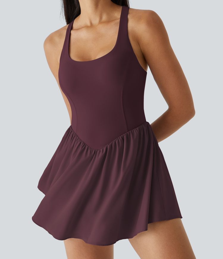 breezeful corset 2-in-1 pocket mini sneldrogende flowy pickleball active dress ac cups
