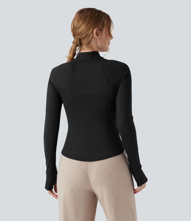 3-in-1 jas met opstaande kraag lange mouwen duimgaten en sherpa-jas met trekkoord in de zoom en zakken.