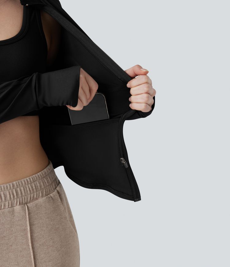 3-in-1 jas met opstaande kraag lange mouwen duimgaten en sherpa-jas met trekkoord in de zoom en zakken.