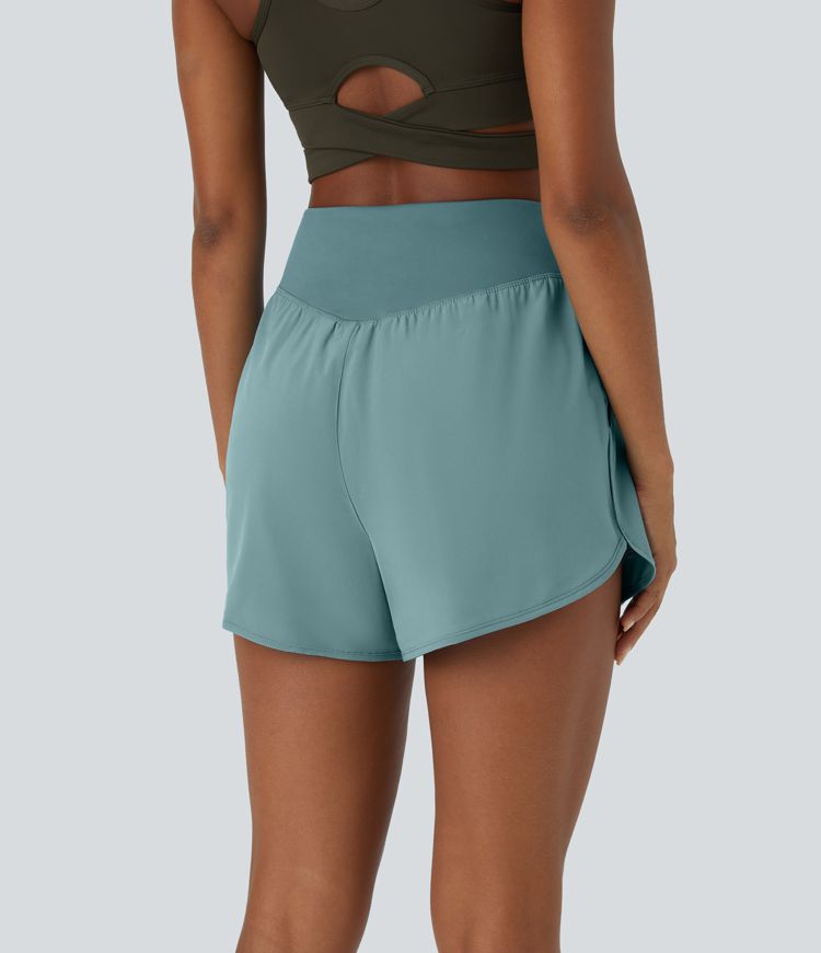 breezeful casual shorts met hoge taille en zakken sneldrogend 10 cm