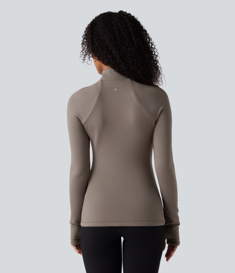 3-in-1 fleecejack met hoge kraag lange mouwen duimgaten en gewatteerd vest met zakken